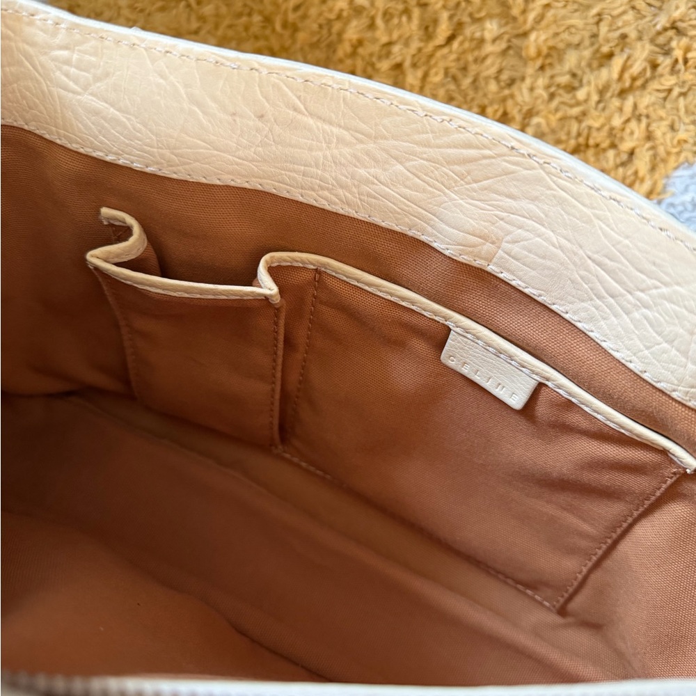 Authentic Celine Beige Leather Tote Bag Designer Handbag with virtual COA - Picture 14 of 16